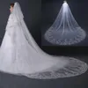 3 4 5 Meter White Ivory Cathedral Wedding Veils Long Lace Edge Bridal Veil with Comb Wedding Accessories Bride Veu Wedding Veil X0320x