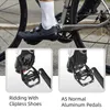 Bike Pedals Two Usages Bicycle Pedal 2 In 1 With Free Cleat For SPD System MTB Road Aluminum Anti-slip Sealed Bearing Lock Accessories 230725