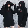 Damen Hoodies Teenager Devil Wing Red Horn Sweatshirt Übergroßer Harajuku Reißverschluss Langarm Pullover Kapuzenoberteile