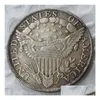 Arts And Crafts United States Coins 1800 Draped Bust Brass Sier Plated Dollar Letter Edge Copy Coin Drop Delivery Home Garden Dhgap