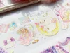 Confezione regalo 10 metri belle ragazze orso fiore lucido PET olio speciale nastri Washi cancelleria nastro adesivo fai da te Scrapbooking Decor Sticker