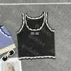 レディースニットタンクレタービーズTシャツレディースカミソールアンダーウェアガールズクロップトップス服