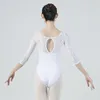 Abbigliamento da palcoscenico Sexy in pizzo di cotone di alta qualità per donna Yoga per adulti Latino da ballo Balletto da ballo Body a maniche lunghe