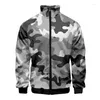 Mannen Truien 2023 Kleurrijke Camouflage Print 3d Stand Kraag Hoodie Mode Mannen Vrouwen Rits Jassen Lange Mouwen Zip Up sweatshirts