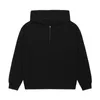 Men's Hoodies High Quality Solid Color Zip Sweatshirts Loose Unisex Fashion Oversized Street Hip Hop Cotton Sweatshirt