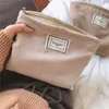 Cosmetische tassen Corduroy tas Koreaanse effen kleur washandje Clutch Travel Makeup Organizer Beauty Case voor meisjes 2023