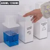 Sıvı Sabun Dispenser Hava geçirmez Çamaşırhane Deterjan Toz Saklama Kutusu Açık çamaşır kabı ile kapak plastik Tahıl Kavanozu 230726