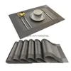 Mats Pads Placemats Washable Pvc Dining Table Heat Resistant Woven Vinyl Place For Kitchen 7 Colors Drop Delivery Home Garden Bar De Otbxo