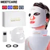 Massaggiatore viso 4 colori Maschera LED Gel di silicone Vicino a infrarossi P su Terapia Ringiovanimento della pelle Rimozione antirughe SPA 230726