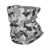 Scarves Camouflage Military Grey Pattern Bandana Neck Gaiter Printed Army Camo Wrap Scarf Face Mask Riding Unisex Adult Windproof