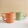 Tumblers Ceramic Coffee Mug Tumbler Te Milk Water Cup Home Office Drinkware Creative Handle Mugs Present Cups 400 ML 230725