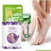 Outros itens de saúde e beleza Efero Lavender Aloe Foot Mask Remove Dead Skin Peeling For Legs Esfoliante Meias Pedicure Drop Deli Dhyhw