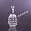 2 styles pour l'option Brûleur à mazout en verre Bong Narguilé Tuyaux d'eau avec épais Pyrex Clear Heady Recycler Dab Rig Bongs à main pour fumer Outil avec pot d'huile de tige inférieure