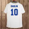 1994 Suède LARSSON Hommes Maillots de Football Équipe Nationale Rétro DAHLIN BROLIN INGESSON Domicile Jaune Extérieur Blanc Adulte