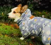 Hundkläder Welsh Corgi Dog Raincoat Jumpsuit Pet Clothing Waterproof Dog Clothes Golden Retriever Rain Jacket Costume Pet Outfit Rainwear 230726