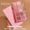 10 Colors Eyeshadow Palette Matte Shimmer & Glitter Makeup Pink Yellow Brown Eye Shadow Shades Naturing-Looking,High Pigment Waterproof Pallete