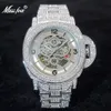 Andere Uhren Hohle mechanische Uhr Top Luxus Diamant Silber Automatik Mode Hip Hop High End Wasserdichte Uhr Drop 230725