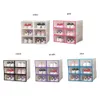 Storage Boxes Bins 6PCS Flip Shoes Box Thickened Transparent Drawer Case Plastic Shoe Boxes Stackable Box Shoe Organizer Shoebox storage Shoe rack 230725