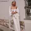 Womens Blouses Shirts Sexy Summer Women White Blouse Square Collar Backless Puff Sleeve Bandage Bow Crop Top Casual Beach Party 230726