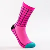 Chaussettes de sport UNE PAIRE Élégant Professionnel Cyclisme Antidérapant Vélo Vélo Course Exercice Compression Athlétique