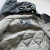 Cromo-r jaqueta acolchoada inverno quente grosso masculino duas lentes óculos cp hoodies casual casaco à prova de vento tamanho M-XXL885