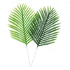 Fleurs décoratives 1pc feuilles de palmier artificielles plantes fausses frondes plante tropicale pour fête hawaïenne jungle