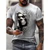 Men's T Shirts Summer Men Swedish Letter 3D Printing Short Sleeve Breathable O Neck Streetwear Casual Clothing Tops Tees XXS-6XL