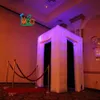 deux portes 2 portes fête de mariage personnalisée pobooth gonflable led po stand tent259n