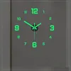 壁時計クリエイティブDIY 3Dステッカーラミナスウォールクロックミュートデジタル時計リムーバブルアートデカールステッカーホームデコアリビングルームクォーツニードル230725