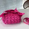 Bistro XS Basket bag gelakt nep kalfsleer luxe Designers crossbody clutch portemonnee portemonnee picknick Gerecycled nylon handvatten Verwijderbare riem roze tote