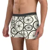 Cuecas masculinas retrô roda de bicicleta boxer shorts cueca respirável masculino engraçado S-XXL