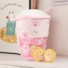 Plush Pillows Cushions 30x40cm Bubble Tea Plush Pillow Stuffed Squeaking Mini Animal Balls Pearls Pink Cat Bear Paws Snack Pudding Bag Food Plushie 230725