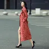 Korki damskie płaszcza jesienna długa płaszcz francuska elegancka koreańska swobodna luźna kurtka 2023 Kobieta z podszewką mody CoA