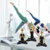 Obiekty dekoracyjne figurki Liffy Yoga Statues Decor Decor Ornaments 3 szt. Meditowanie żywicy dama pozowa dekoracje stoliki prezent 2307725