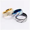 Band Ringen Rvs Cross Grain Twill Ring Blauw Goud Paar Vrouwen Heren Mode-sieraden Gift Will En Sandy Drop Levering Dhnrm