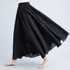 Skirts Ladies Soft Comfortable Large Hem A-line Women Fashion Casual Chiffon Black Long Skirt Female Girls Outerwear Clothes