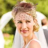 Bandanas Party Hat Hat Tea Fearnator Bridal Hair Accessories Wedding Женщины головокружительная сетка сетчатая невеста невеста