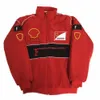 Fato de corrida F1 estilo retrô estilo universitário outono e inverno jaqueta de algodão local bordado completo uniforme da equipe inverno algodão jack265n