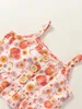 Kleidungssets Kleinkind Baby Mädchen Kleidung Blumen Schlaghosen Outfit Spaghettiträger Rüschen Tank Tops Gerippte Schlaghosen Set (Orange 2-3