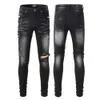 Designer jeans mannen gescheurde jeans motorfiets trendy gescheurd patchwork gat Maat 28-40 streetwear ronde slim legged jeans man mode brief ster gat skinny jeans broek