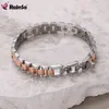 Bangle Raino 99.999% Pure Germanium Armband för kvinnor Korea Rostfritt stål Hälsa Magnetiska germanium Energipar Juvelera 230726