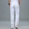 Herrenmode Streetwear Weiche weiße Denim-Hose Männer Baggy Slim Fit Hose Klassische Business-Arbeit Lässige und einfache Jeans Homme 211009 L230726