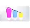 wholesale Silicone 38ML 60ML 90ML Réutilisable Portable Mini Taille Bouteille D'alcool Petite Taille Voyage Désinfectant Pour Les Mains Bouteille avec Porte-Crochet Porte-clés Porte-clés