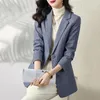 Women's Jackets 2023 Spring And Autumn Houndstooth Leisure Suit Coat Female Temperament High-end Fashion Slim Woolen Pink Tide.