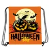 Barn pumpa trick eller behandla tygväskor halloween loot party godis väska 34*42 cm oxford tyg stor kapacitet dragskonväska