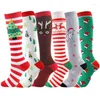 Sports Socks Calcetines De Navidad 5/6 Pairs Per Set Christmas Sock Compresion Sport Knee High Compression