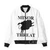 Giacche da uomo Moda DonnaUomo Stampa 3D Minor Threat Band Cerniera Bomber Uomo Soprabito Cappotto Zip Up 230725