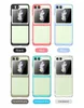 Premium Clear Hybrid Phone Cases för Samsung Galaxy Z Flip 5 4 3 Z Fold 5 4 5G Transparent stötfångare Space Sock Product Placting Knappar täcker Shell