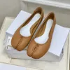 Обувь Дизайнерская формальная обувь Tabi Ballet Margiela Sheepsfoot Boat Leather Flat Soft Роскошные брендовые офисные лоферы 35-40