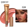 Blush QI Vloeistof Met Kussen Applicator Natuurlijke Wang Tint Dewy Finish Blusher Romige Make-Up Voor Gezicht 230725